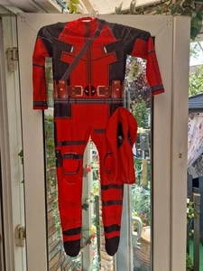 Deadpool Fancy Dress Costume Age 6-7 Marvel Superhero π - Picture 1 of 19