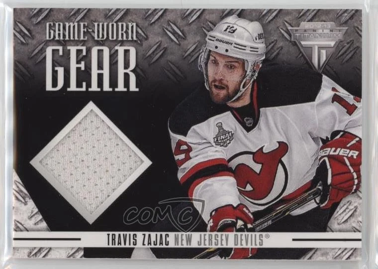 2012-13 Panini Rookie Anthology Titanium Game Worn Gear Travis Zajac #GG-TZ - Image 1 of 2
