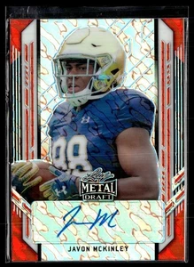 2021 LEAF METAL RED LAVA /5 AUTO JAVON MCKINLEY - Picture 1 of 1