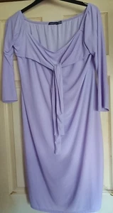 Gorgeous Slinky Lilac Off Shoulder Dress From Boohoo Sz 22 BNWT - Picture 1 of 2