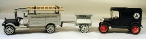Camiones de juguete telefónicos con sistema Bell Ertl 1913 modelo T y camión campana Ohio y remolque - Imagen 1 de 18