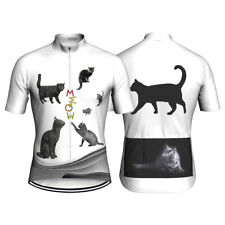 Cat Cycling Jersey Bike Jacket Animal Shirt Pocket Wear Short Clothes Kitty Ride