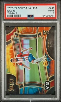 2023-24 Panini Select La Liga #241 Savio - Tie-Dye /30 RC PSA 9 - Imagem 1 de 2