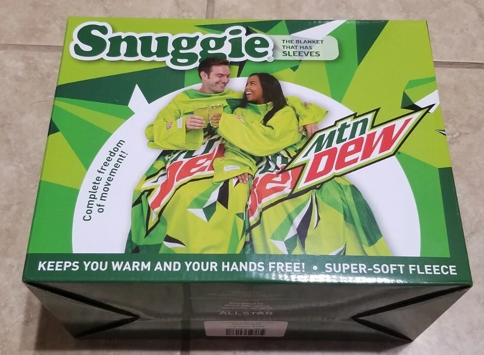 Snuggie Super-Soft Fleece Blanket w Sleeves (MOUNTAIN DEW)71in x 54in