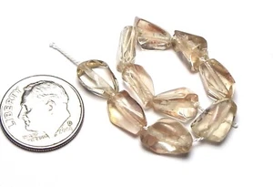 10 pcs OREGON SUNSTONE 9-10mm Nugget Beads NATURAL /N24 - Picture 1 of 3