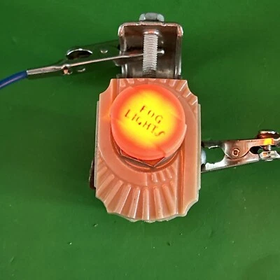 Interruptor de luz antiniebla Art Deco NOS iluminado vintage debajo del tablero modelo A B Ford Foto 1 de 4