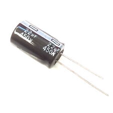10PCS 450V 22uF 450 voltios 22MFD 105C 13mm×20mm Condensador electrolítico de aluminio