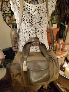 Coldwate Creek Canvas Shoulder Bag Tote - Picture 1 of 6