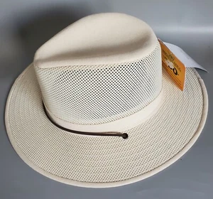 Sombreros Henschel X-Grande australiano empacable malla natural sombrero de safari algodón hecho en EE. UU. - Imagen 1 de 10