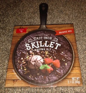 The Modern Gourmet Cast Iron Mini Skillet Baking Kit w/ Brownie Mix Ingredients  - Picture 1 of 2