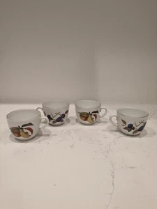 Royal Worcester Evesham 8oz Mugs Gold Rim Coffee Tea Cups Set 4 - Picture 1 of 6