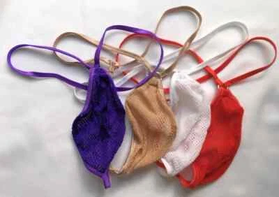 Men's G String CUSTOM Thong TEAR DROP Fish Net BACK STYLE CHOICE 15 ColorS - Image 1 of 4
