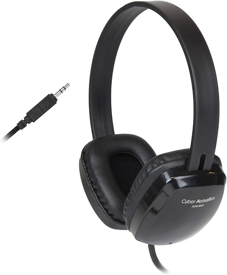 Auriculares estéreo Cyber Acoustics ACM-6004 con diadema ajustable  Foto 1 de 1