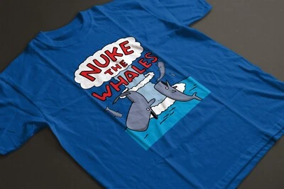 Camisetas retro Nuke The Whale divertidas para hombre color azul real tallas S a 5XL Foto 1 de 3