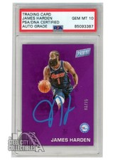 James Harden 2022 Panini Father's Day Purple Auto Card #6 /25 PSA/DNA 10 (Blue)