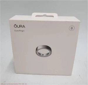 Oura Ring 4 Silver - Size 8 - Picture 1 of 2
