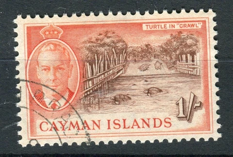 Cayman Islands KGVI 1950 1s SG144 fine used Cover