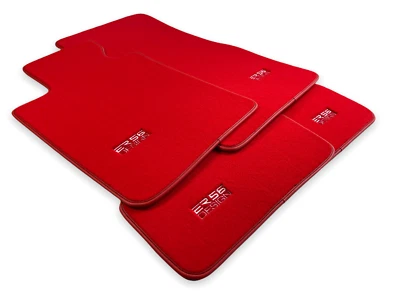Floor Mats For BMW M4 Series F82 Model Red Color ER56 Design Premium Brand LHD - Image 1 of 4