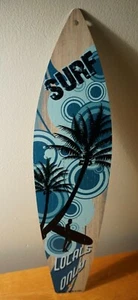 SURF LOCALS ONLY SURFBOARD SIGN Tiki Bar Beach Surfing Surfer Home Decor NEW - Picture 1 of 4