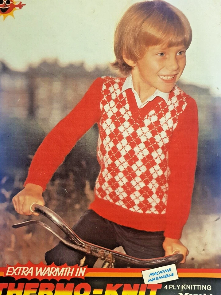 Vintage Knitting Pattern**Childs/Boys/Girls 4-ply Sweater**22"-26" LISTER 1560 - Image 1 of 1