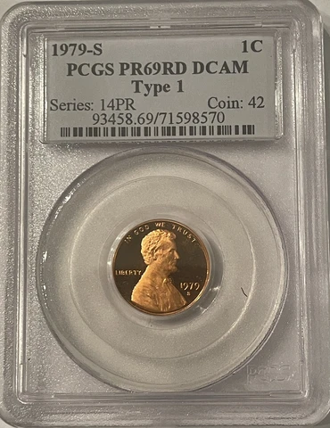 1979-S Lincoln Cent Type 1 - PCGS PR69RD DCAM - (#1097) Cover