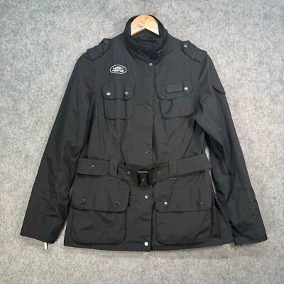Barbour Blouson Jacket Womens Size UK 12 Black Purple Land Rover Waterproof Belt - Image 1 of 4