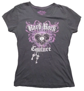 Hard Rock Couture Seattle Cafe Black Print Graphic T-Shirt Women XL - Picture 1 of 9