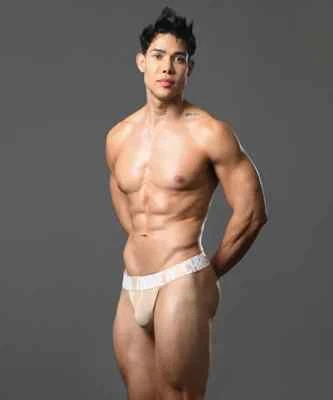 Andrew Christian Breeze Sports Mesh Thong - Sand - Large  93355 - Image 1 of 4