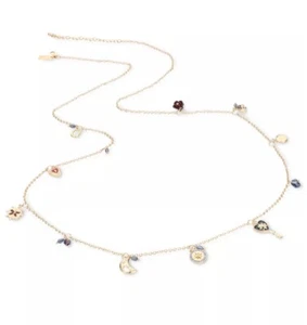 Inc Gold Tone Charm Charm 42" Long Necklace - Picture 1 of 2