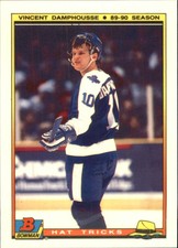 1990-91 (MAPLE LEAFS) Bowman Hat Tricks Tiffany #6 Vincent Damphousse
