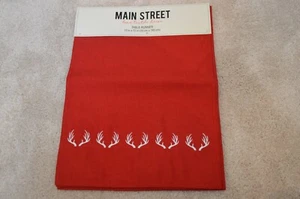 Main Street Home Textile Decor Table Runner 13 in. x 72 in. Red with Antlers - Picture 1 of 6