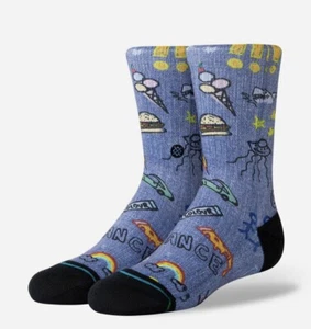 *NWT* KID'S STANCE DOODLE DANCE CLASSIC CREW SOCKS SIZE L (2-5.5) $9.99 - Picture 1 of 8