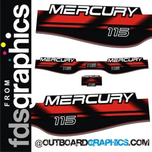 Mercury 115hp two stroke outboard decals/sticker kit - Picture 1 of 1