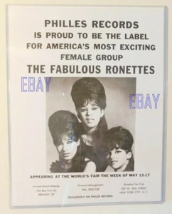 The Fabulous Ronettes / Phillies Records / repro handbill  - Picture 1 of 1
