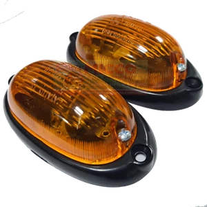 COPPIA FRECCE LATERALI ARANCIONE TRATTORE MACCHINE AGRICOLE LUCE MULETTO - Imagen 1 de 5