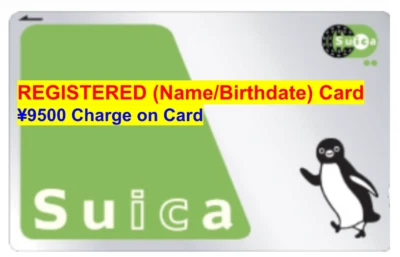 ¥9500 Pre-Charged New JR Penguin REGISTGERED Suica Transportation IC Card - Image 1 of 4