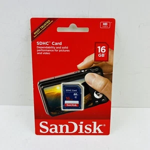 SanDisk 16GB Class 4 SD SDHC Flash Memory Card 16G SDSDB-016G-A46C New - Picture 1 of 3