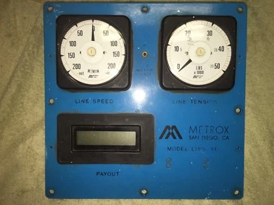 METROX LTPS 501 Front Panel & CROMPTON Gauges 073-05 078-05 Line Speed & Tension - Image 1 of 4