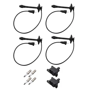 Ignition Coil Kit W/Coils&Wire&Spark Plugs Accessories Replace For Toyota UF180 - Picture 1 of 20
