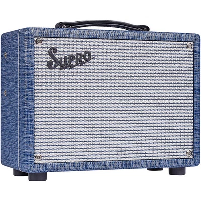 Combo amplificador de guitarra de tubo Supro 1606J 64 Super 5W 1x8 azul restaurado Foto 1 de 4