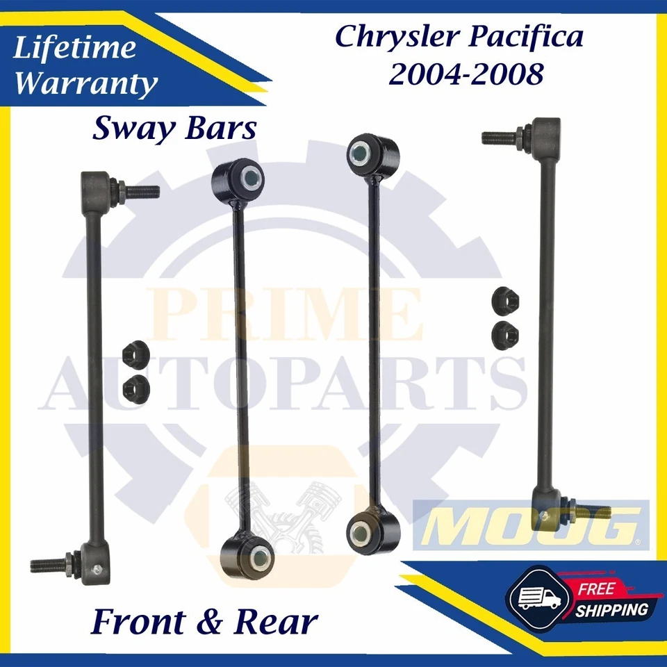 Barras estabilizadoras delanteras y traseras MOOG OEM para Chrysler Pacifica 2004-2008 garantía de por vida. Foto 1 de 4