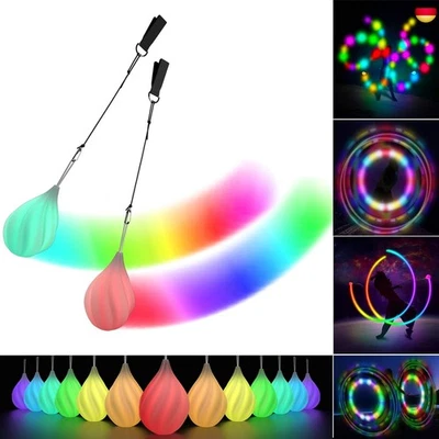 LED Poi Bälle Set für Kinder & Erwachsene - Leuchtendes Premium-Spielzeug f - Bild 1 von 4