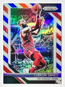 2018-19 Prizm LeBron James RWB Prizm Refractor SP #6 Lakers Cavs Red White Blue - Picture 1 of 12