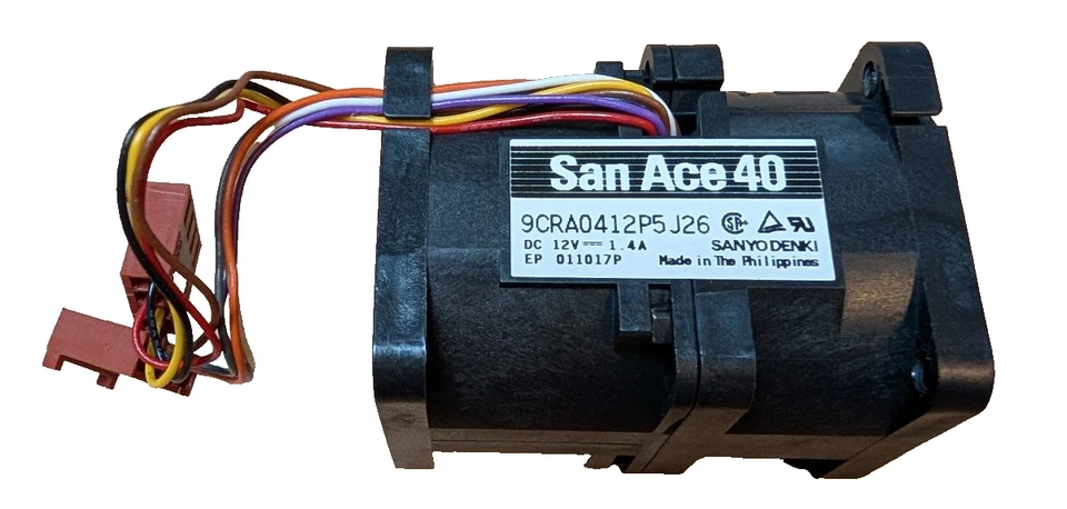 Sanyo Denki San Ace 40 9CRA0412P5J26 12V 1.4A Dual 40mm PWM Server Cooling Fan - Image 1 of 1