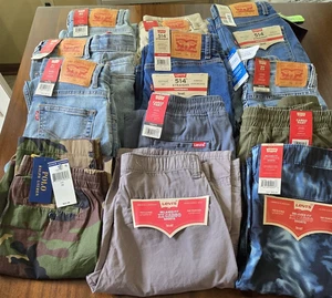 NWT 1 Lot 12 Pair Levi's/Polo Boys Jeans & Shorts Sizes 14 And 16 - Picture 1 of 15