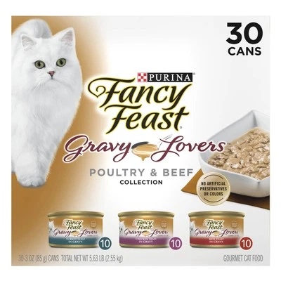 Gravy Lovers Kitten Food, Wet Cat Food, Poultry & Beef, 3 oz Cans (30 Pack) - Image 1 of 4
