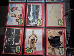 1977 Topps Star Wars SERIES 2 Red Trading Card COMPLETE 66 Card Set - Picture 1 of 8
