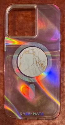 📱📱Case Mate Apple 14 Pro Max Clear Hard Case W/Attached Pop it📱📱 - Image 1 of 3