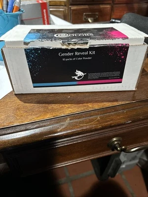 Lote Bolsas Grandes y Pequeñas Polvo Revelación Género Bebé Niño Colores Camaleón Azul Foto 1 de 2