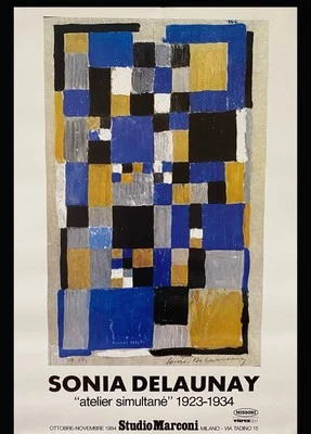 Affiche Originale de Sonia Delaunay Studio Marconi Milano–Via Tadino 15 100x70cm - Photo 1/4